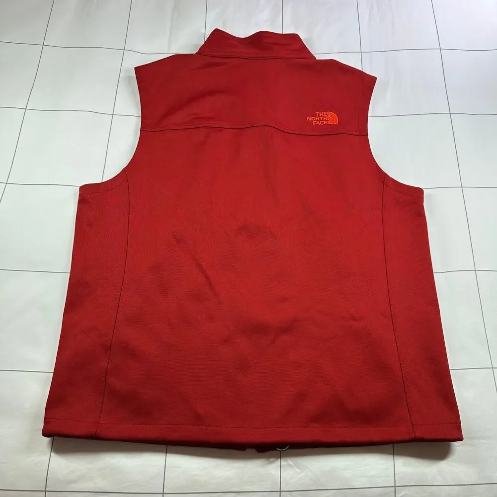 The North Face Vest Mens Large Red Apex Canyonwall Windwall Full Zip Hiking Trek